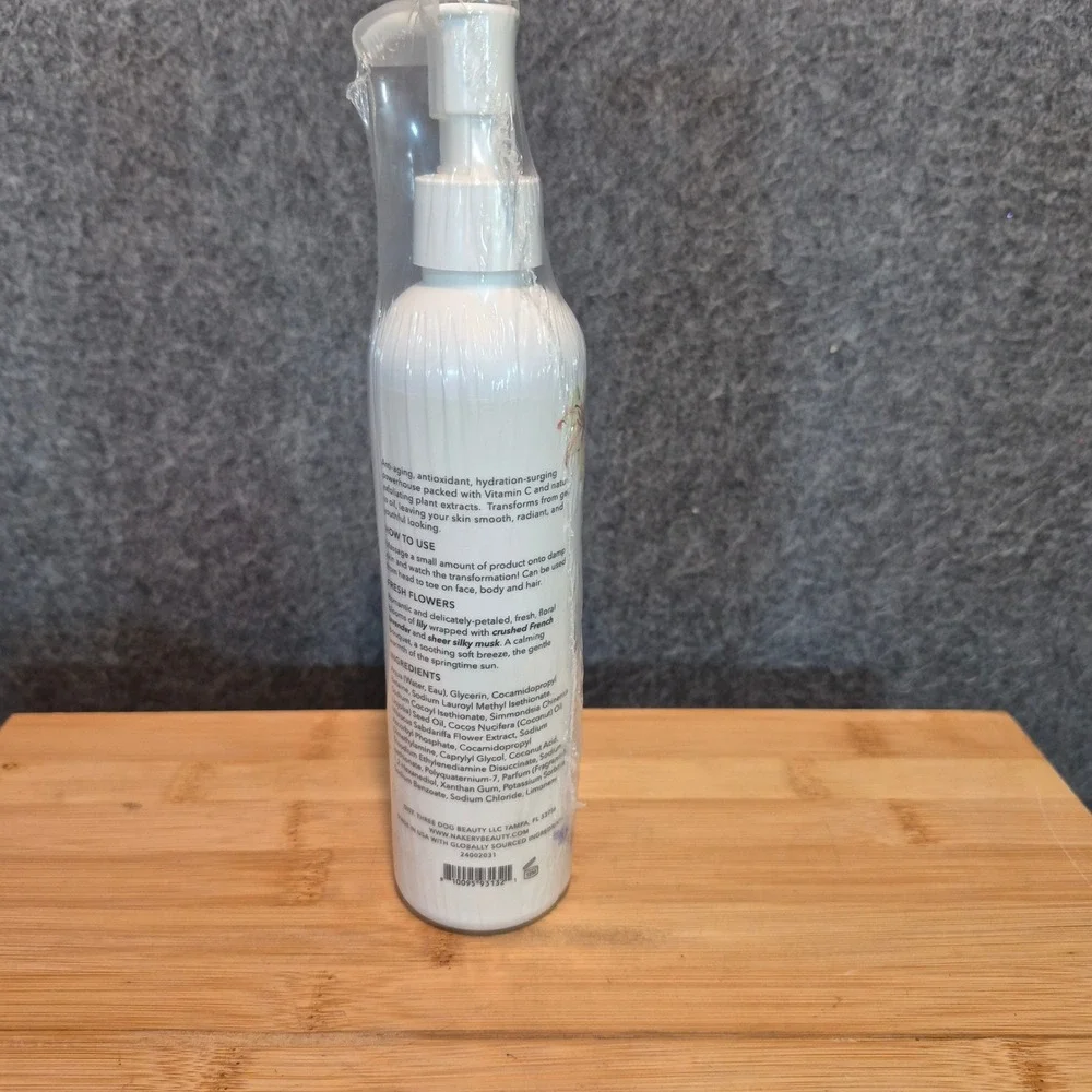 New Nakery Hydra-C Oil To Foam Cleanser Sealed 8.45 oz Fresh Flowers
